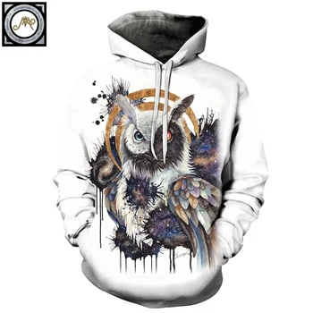 

Hot owl By Brizbazaar Art Unisex Hoodie 3D Print Sweatshirts Pullover Harajuku Mens Hoody Streetwear Coat for Autumn