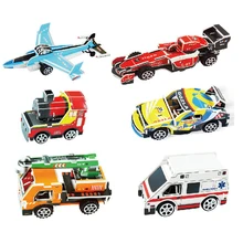 DIY 3D модель дорожного движения, головоломка, бумажная сборка, случайный стиль, игрушка для детей, ручная работа, обучающая интеллектуальная игрушка