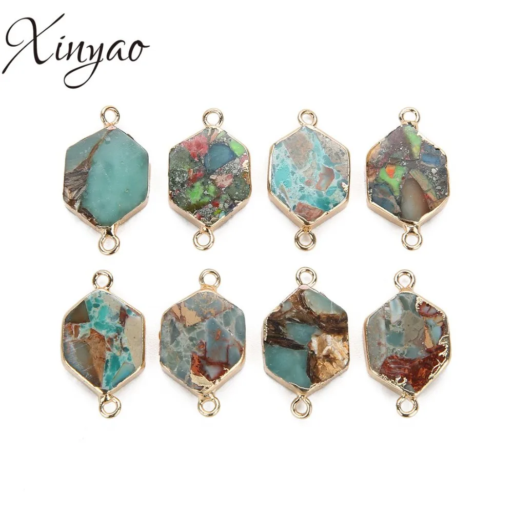 XINYAO 2 шт./лот 16*28 мм медная сторона Императорский камень талисманы двойное