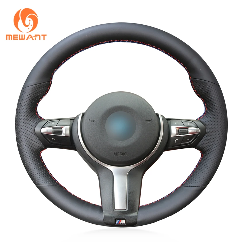 MEWANT черный чехол на руль из искусственной кожи для BMW M Sport F30 F31 F34 F10 F11 F07 X3 F25 F32 F33 F36