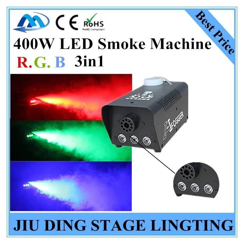 

400W LED  Smoke machine RGB 3in1, full color fog machine professional stage lighting DJ lights