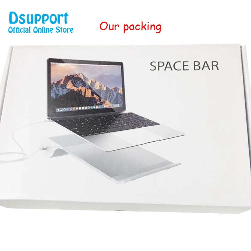 Desktop Monitor Stand Space Bar Non-slip Laptop Stand Riser with 2-ports USBPD+ Type C Quick charging for iMac, MacBook Pro, Air