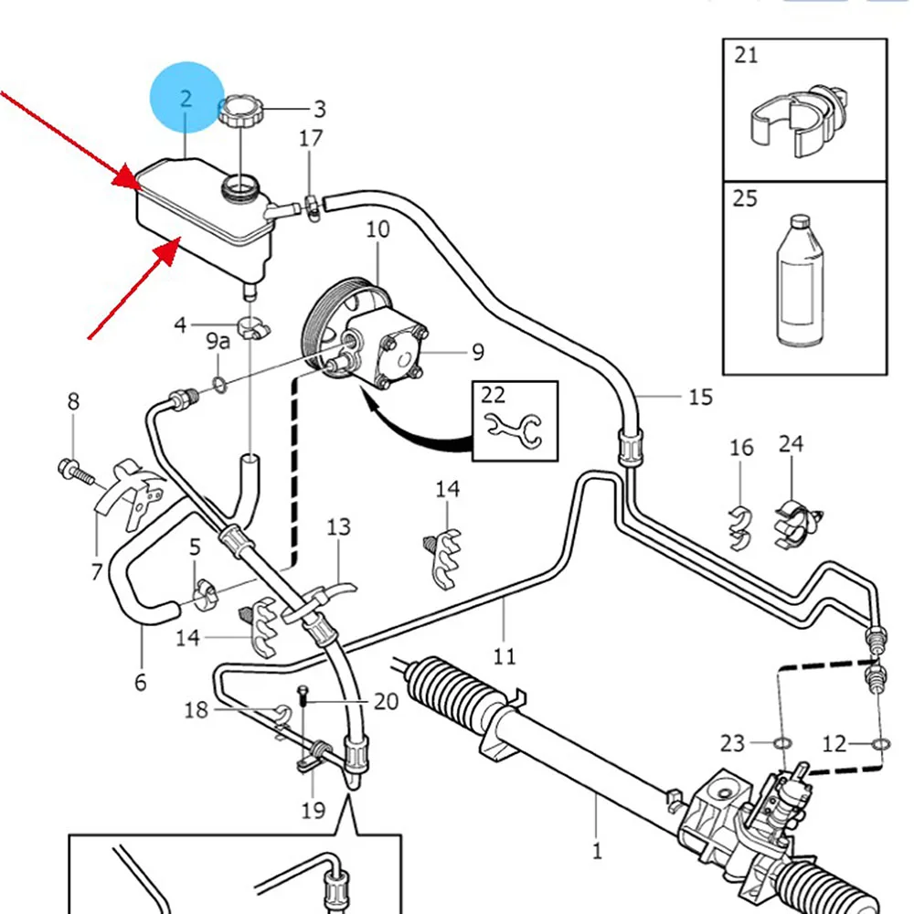 30665496 Мощность насос усиленного рулевого управления масленка рулевой насос для резервуаров для Volvo V70 S60 S80 V70 XC XC70 C70 купе C70 Conv 2000-2009
