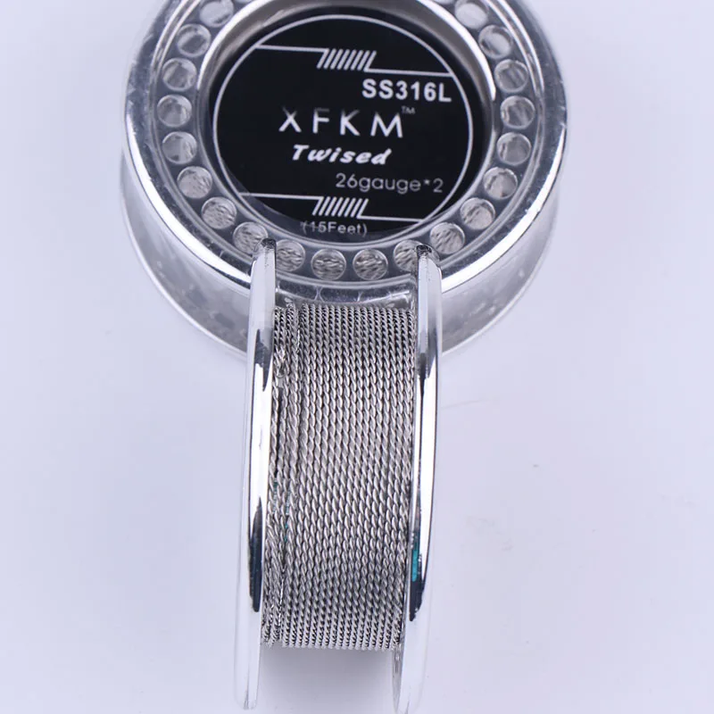 

5m/roll XFKM SS316L twisted Clapton Wire heating wire for RDA RBA Rebuildable DIY Atomizer Coil E-Cigarette Vaporizer coils