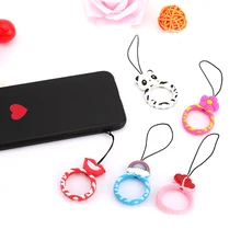 Чехол для мобильного телефона с мультипликационным принтом, брелок для ключей, аксессуары, kawaii, ремешок для смартфона, короткий ремешок, брелок с облаком, пандой, movil, брелок