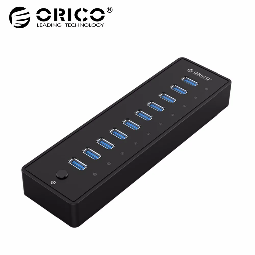 

ORICO USB HUB3.0 External 10 Port USB Splitter with VL812 12V3A EU/UK Power Adapter for Windows iMac Notebook Laptop HUB USB 3.0