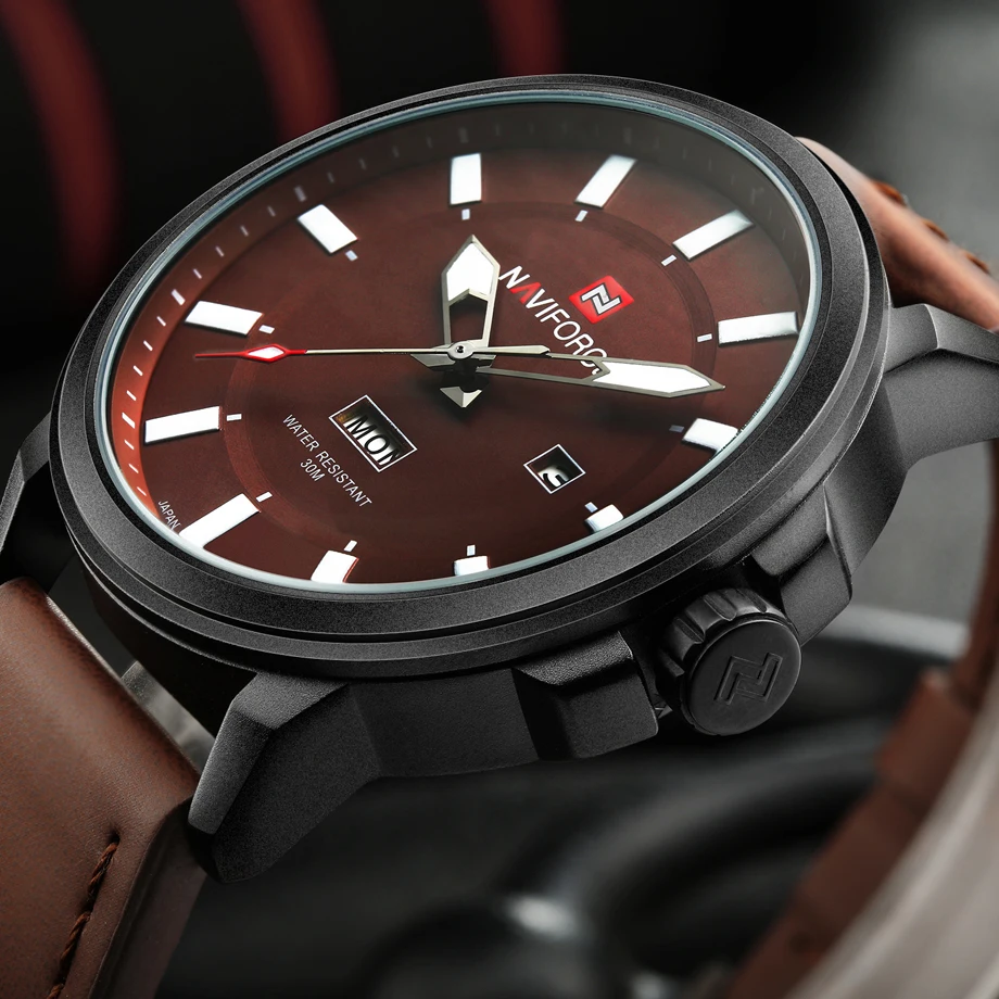 NAVIFORCE Brand Luxury Fashion Casual Quartz Wristwatches Water Resistaint Analog Clock Man Military Watch Men Relogio
