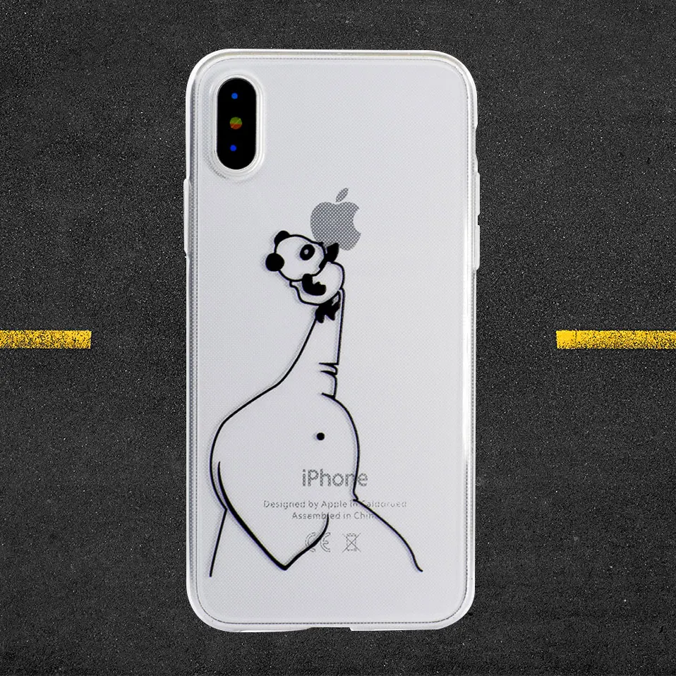 Милый маленький слон задняя крышка чехол для iPhone 6 7 8 плюс TPU 5 5S SE Funda X 6s