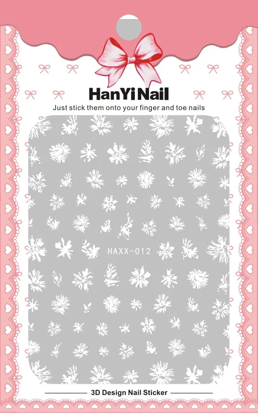 Модные типы, 1 лист лак для ногтей, задний клей деколь декорации, дизайн ногтей, наклейки для ногтей - Цвет: HAXX012