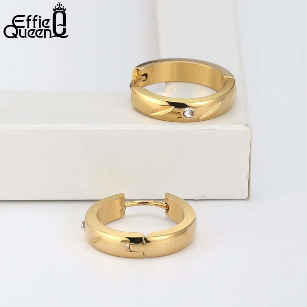Effie Queen Classic серьги кольца из нержавеющей стали для женщин подарок маленькая