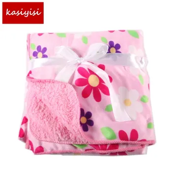 

1PC Newborn Blanket Short Plush Baby Soft Blankets Super Soft Sleep Cartoon Blanket Infant 102*76cm hTRQ0001