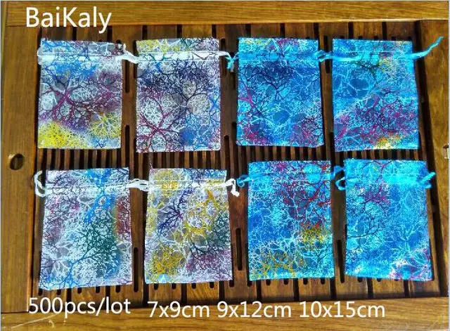 colorful drawstring bags