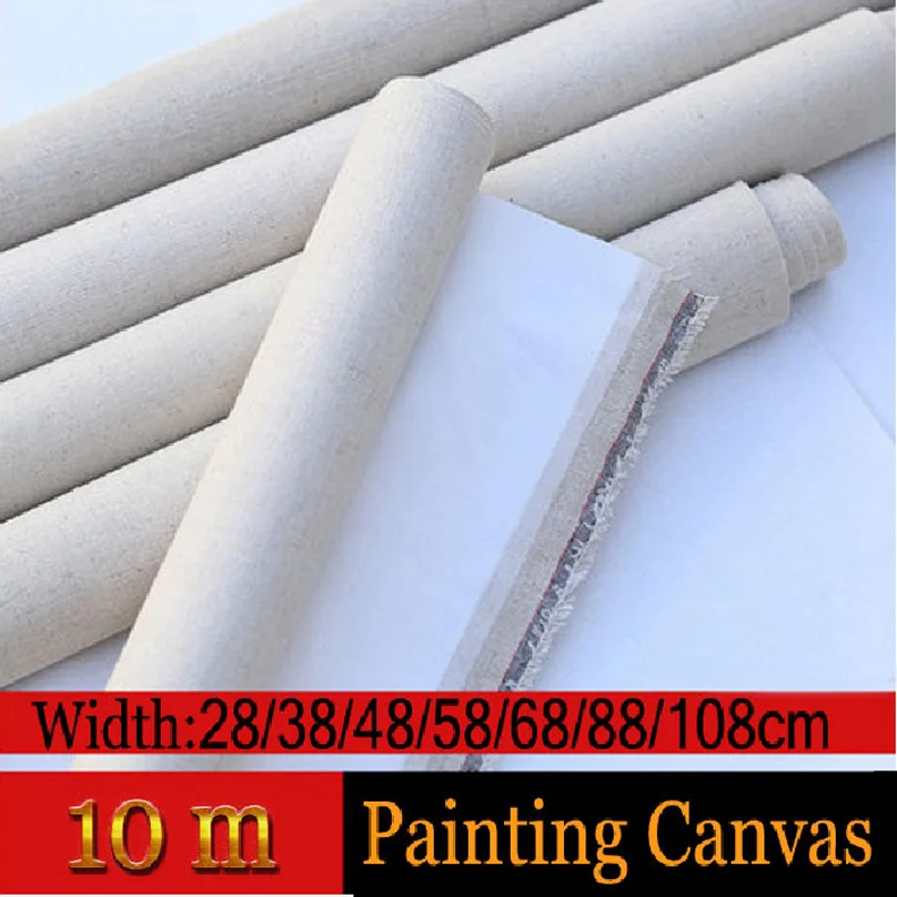 Rollo De Lienzo Para Pintura - Mezcla De Lino, 400 G/m², Ancho 50 Cm X 5 M, Ideal Para óleo Y Acrílico