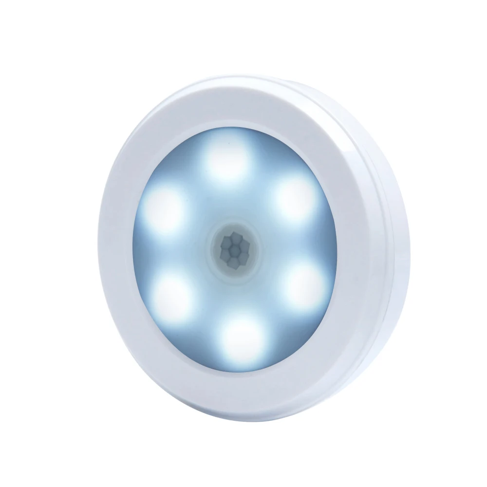 

PIR Wireless Infrared Body Motion Sensor Night Light 6 leds for Closet Cabinet Stairs Detector Light luminarias Magnet Wall Lamp