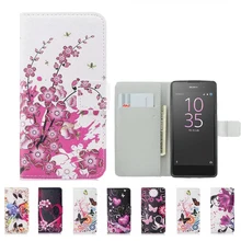 Capa de telefone de couro para sony xperia x mini xa xz xr xp e3 e4 e4g e5 flip capa z1 z2 z3 z5 compacto m2 m5 m4 aqua escudo suporte livro(China)