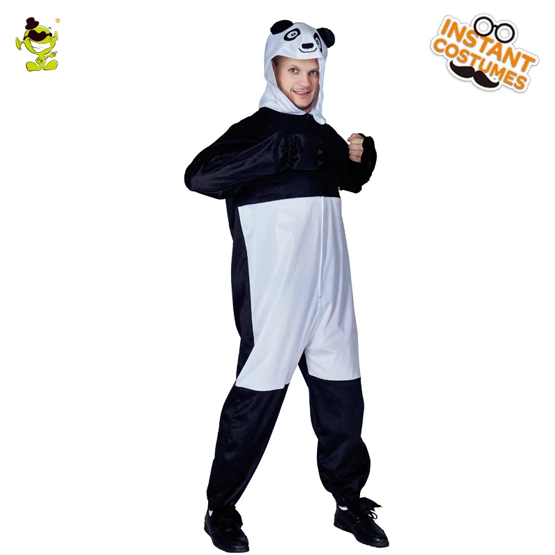 Men's Panda Pajama Masquerade Animal Costumes Panda Sleepwear Onesize