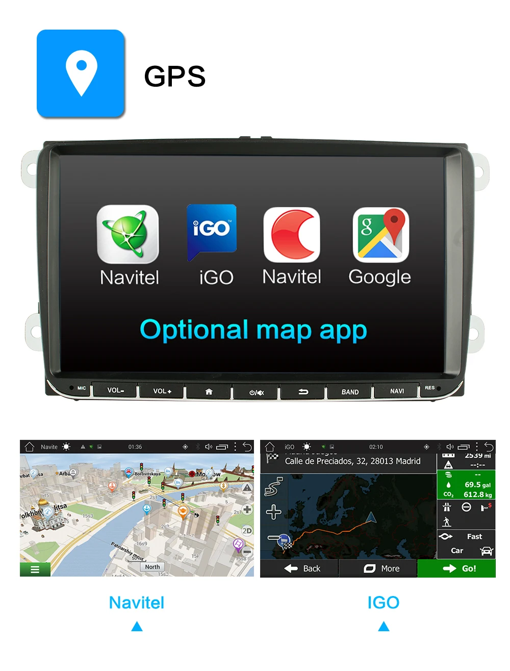 Flash Deal 9 "2 din car radio Android 8.1 player for volkswagen vw golf 5 6 polo tiguan touran passat B6 jetta sharan Skoda  Stereo Player 4