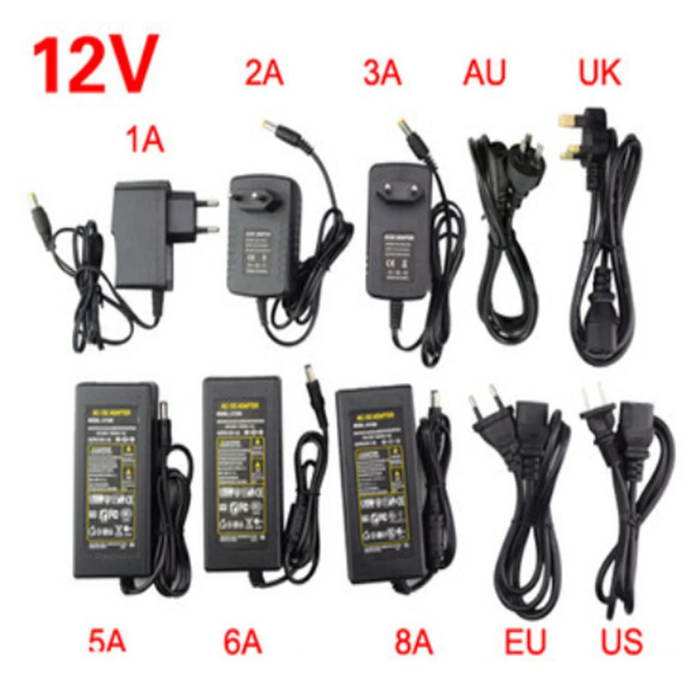 

LED Adapter 12V 1A 2A 3A 5A 6A 8A 10A LED Strip Power Supply Low Voltage Transformer Driver Plug For LED Strip&Computer