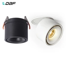 [DBF] Складной светодиодный COB встраиваемый вниз светильник черный/белый корпус 3 Вт 5 Вт 7 Вт 10 Вт 12 Вт 15 Вт Светодиодный точечный потолочный светильник для фотографий фона