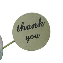 Круглый Круг крафт-бумага "спасибо" Печать Декоративные наклейки 38 мм 1.5 в свадебный подарок упаковка уплотнительные наклейки 300 шт./заказ