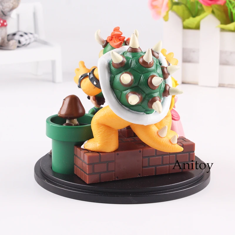 Super Mario Bros Wii Mario Figures Princess Peach Luigi Bowser Yoshi Toad Goomba Action Figure Party Decoration Toy Gift 3-10cm
