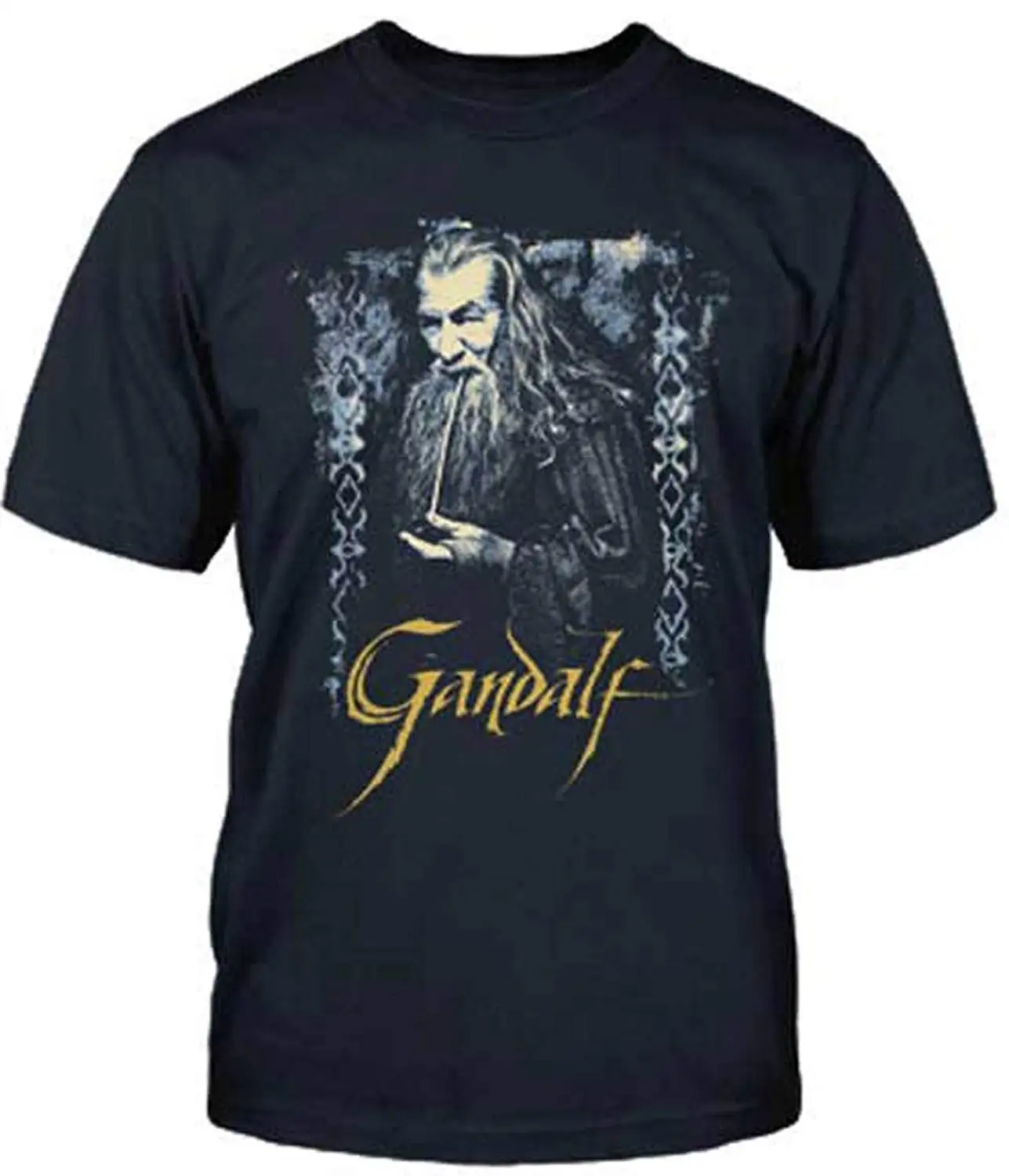 The Hobbit - Gandalf Pipe T-Shirt Men'S T-Shirts Short Sleeve O-Neck Cotton | Мужская одежда
