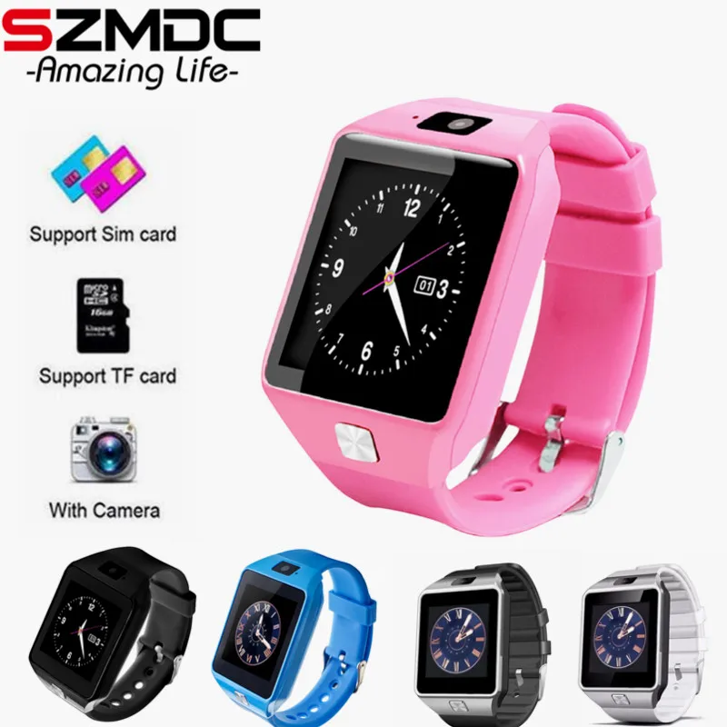 Szmdc Bluetooth Smart часы DZ09 Поддержка SIM TF карты для Android IOS Телефон детей Камера Для женщин Bluetooth часы с Россией