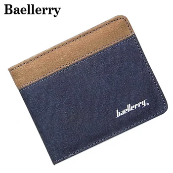 

Baellerry Fashion Men Wallets Short Wallet Men Canvas Purse Brand Designer Wallet Man billetera hombre portefeuille homme MWS004
