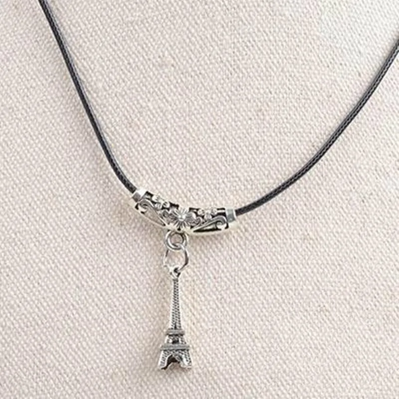 2021 Fashion Retro Tower Pendant Necklaces For Woman Couple Paris Eiffel Necklace Girlfriend Love's Gift | Украшения и