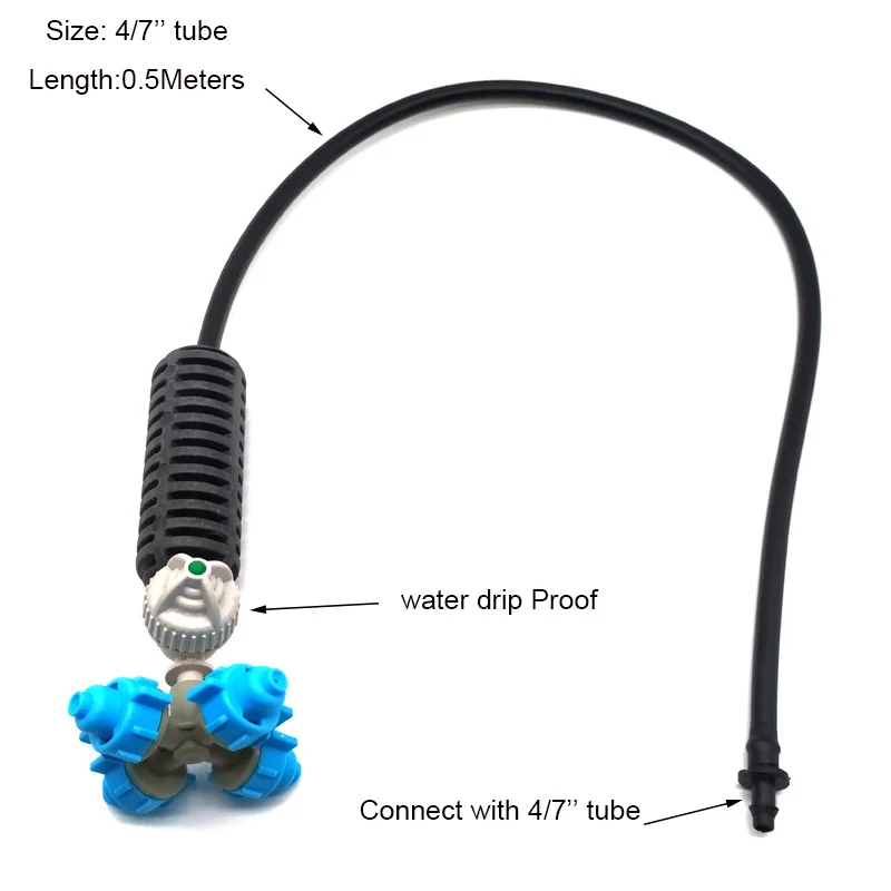 Подвесная вода анти капельная насадка распылителя 4 способа Крест противотуманное сопло распылитель воды парниковый капельный ороситель