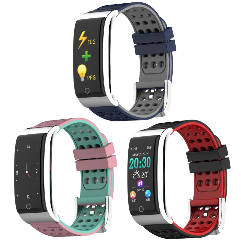 

ECG + PPG Men Smart Bracelet Blood Pressure Measurement Fitness Tracker Watch Women Bracelet Waterproof Heart Rate Monitor