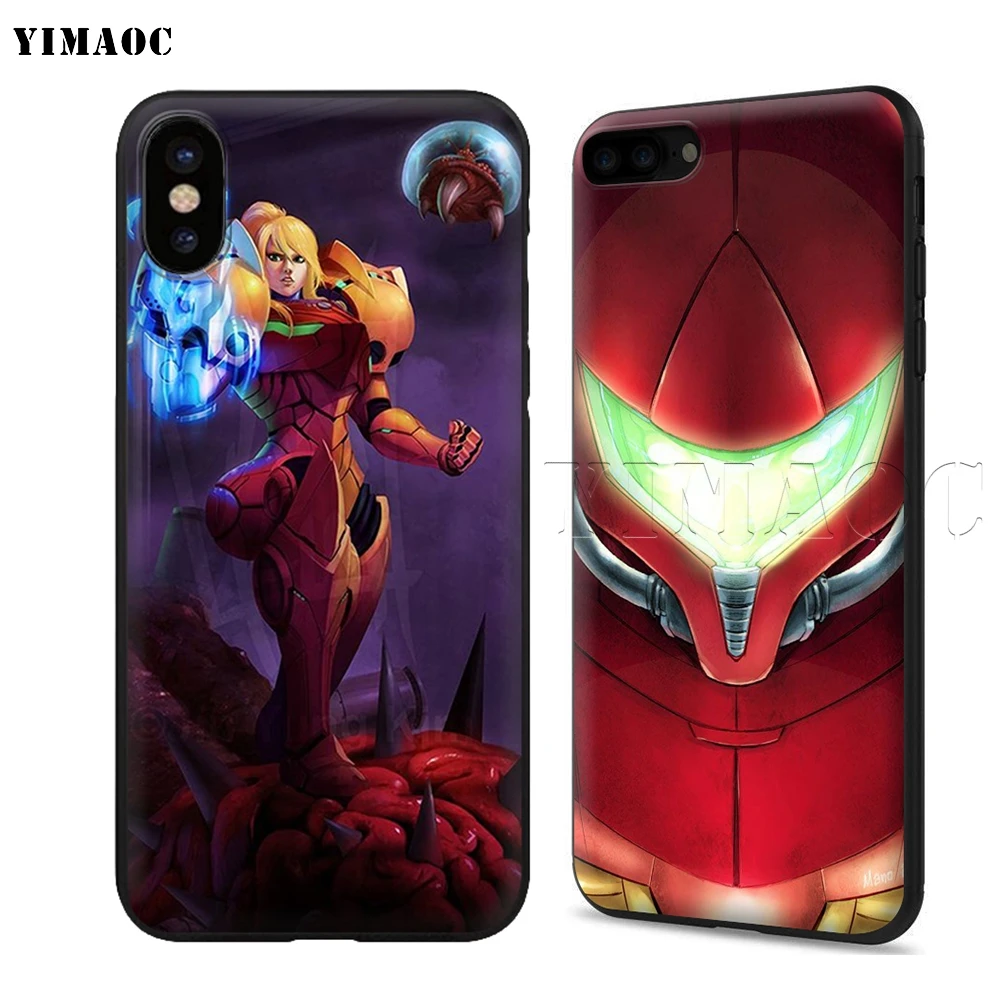 YIMAOC Samus Aran Metroid Soft Case for Apple iPhone SE 2020 5 5s 6 6s 7 8 Plus XR X Xs 11 12 Pro Max 12 mini
