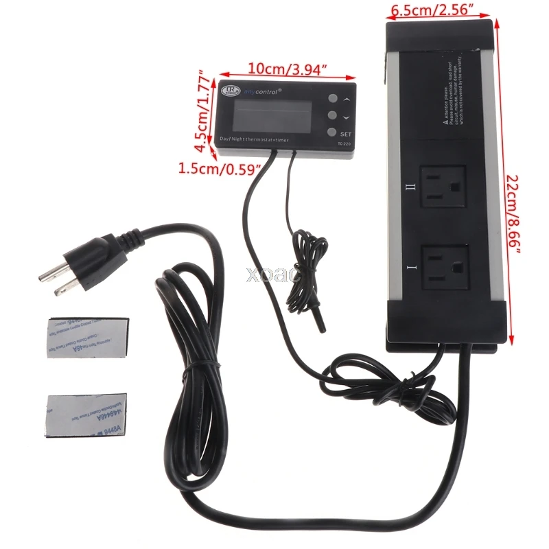 

LCD Reptile Digital Repile Thermostat Temperature Control Heat Cool US EU Plug M13 dropship