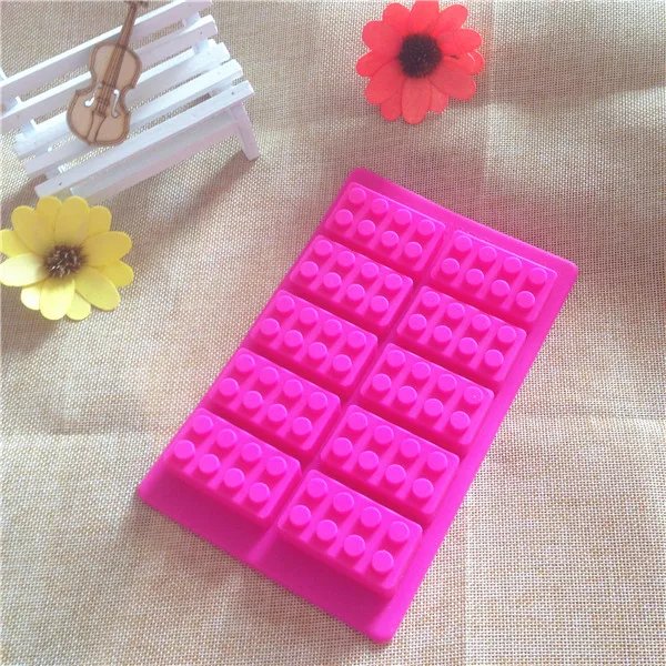 

Lego type Shape Building Block Design Silicone Chocolate Mold Ice Cube Tray Mould Form To Pudding Jelly Cake Tools