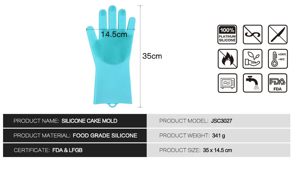 Двухсторонние скрабирующие Волшебные силиконовые перчатки для мытья кухонных резиновых уборки дома, зона качества обновленная Премиум