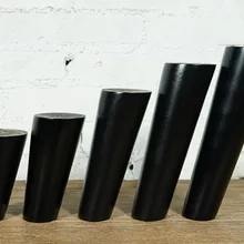 4 шт./лот деревянные ножки для мебели косой конический надежный Деревянный мебельный шкаф ножки черный стол диван ноги с металлическим Plat B528