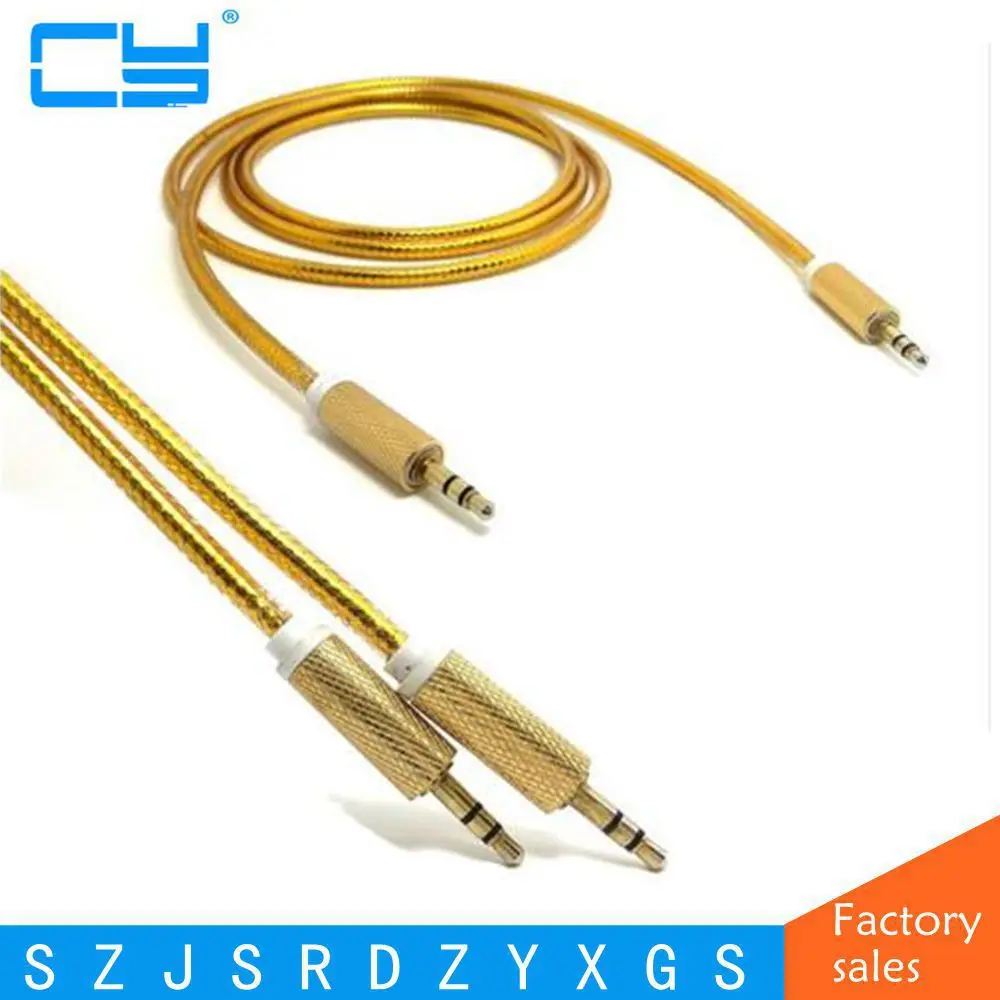 High Quality 3.5mm M/M Stereo Audio Headphone Aux Cable Cord for MP3 MP4 iPhone iPod