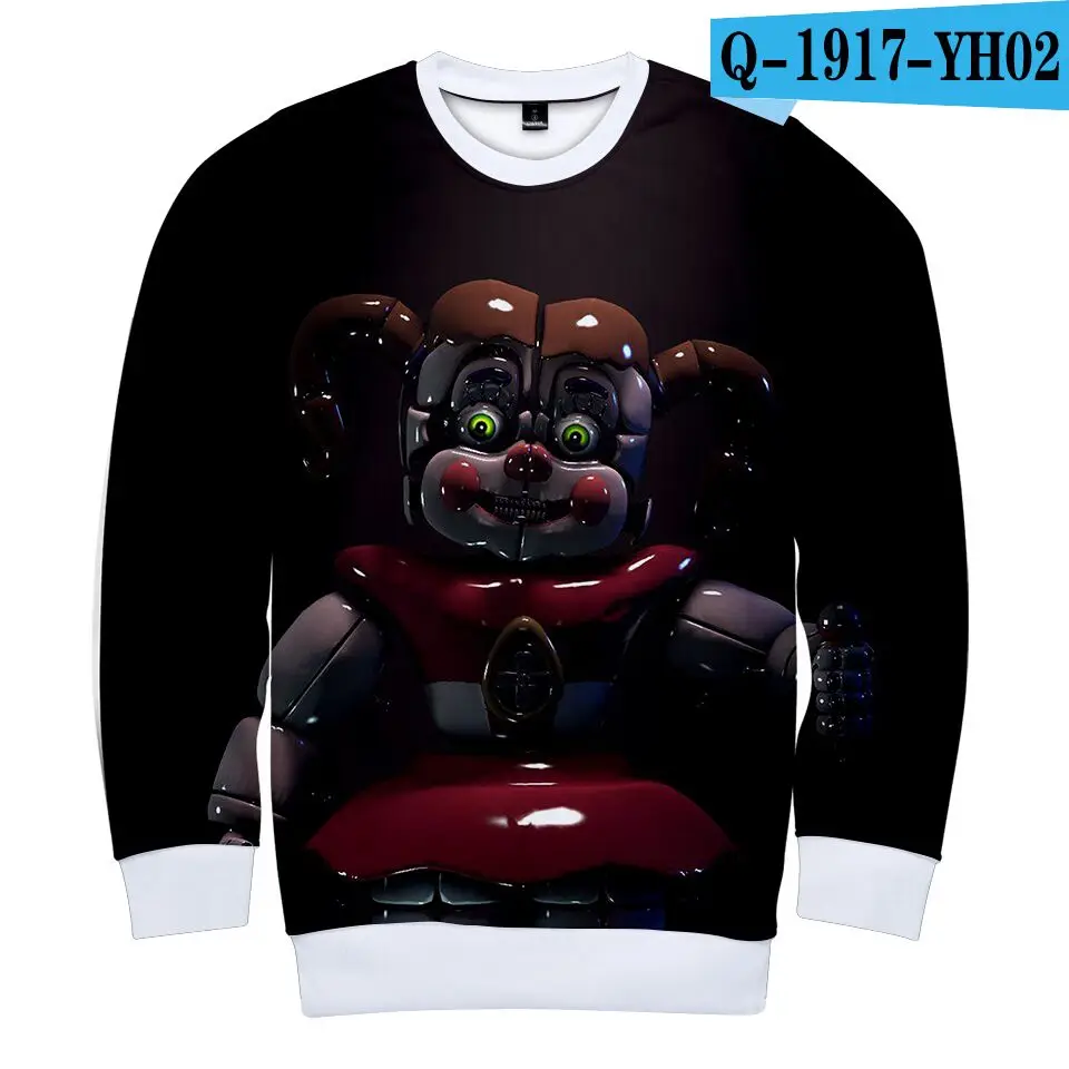 Детские толстовки с круглым вырезом и 3D-принтом Five Nights at Freddy модные уличные толстовки для мальчиков и девочек Повседневная модная одежда - Цвет: color at picture