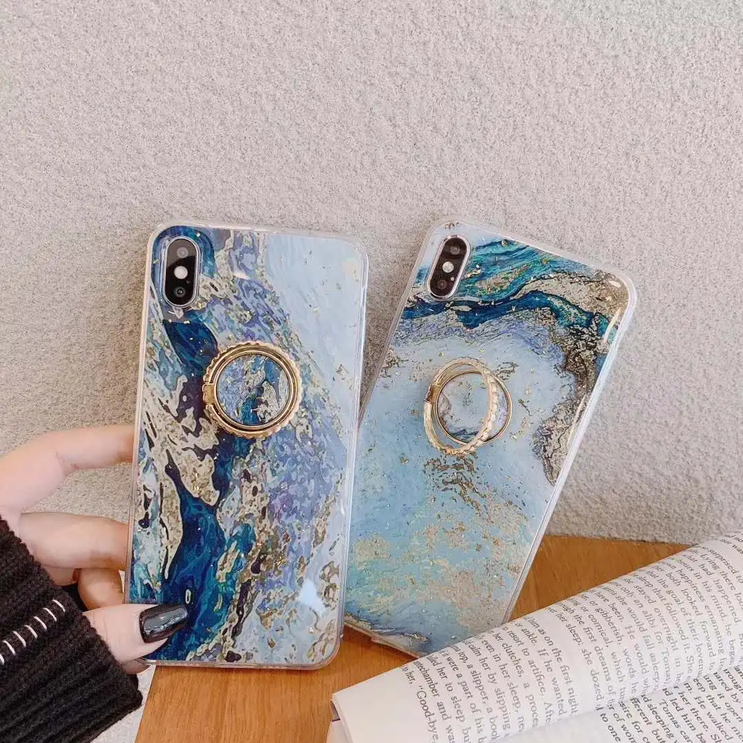 Чехол для Телефона iPhone X Xs max XR 7 8 6 6s plus мягкий TPU силиконовый мраморный золотой