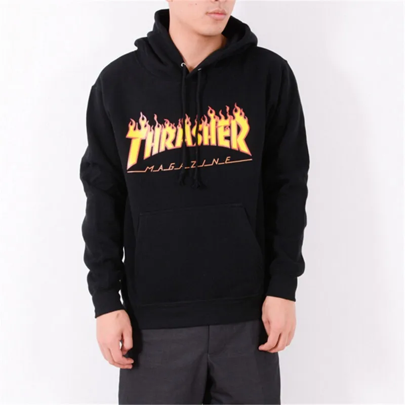 Men Streetwear Tide brand Trasher Hoodie Tracksuit Moletom Skate Sudaderas Mens hoodies sweatshirt skateboard thrasher jumper