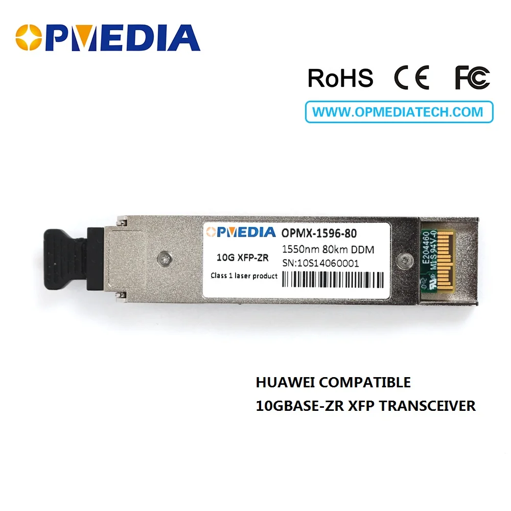 

10GBASE-ZR ethernet,10G 1550nm 80km XFP transceiver, DDM funcion,dual LC connector module,100% compatible with Huawei equipment