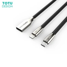TOTU USB 2 в 1 кабель для передачи данных для iPhone X, 8, 7, 6, 6 S, Plus, iPhone и микро-Кабель Microusb Быстрый зарядный кабель TOTU USB Кабель зарядного устройства