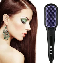 Профессиональный быстрый нагрев выпрямитель для волос Расческа плоский утюг электрическая гладкая щетка для выпрямления волос салонный инструмент для стайлинга