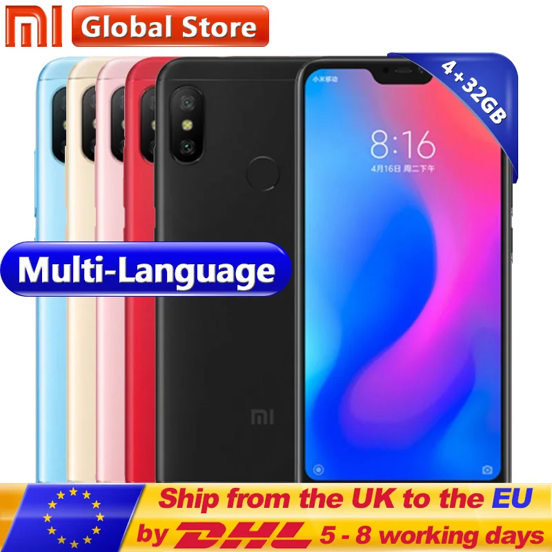Оригинальный Xiaomi Redmi 6 про мобильный телефон 32 ГБ 4 Snapdragon 625 5 84 &quotполный Экран