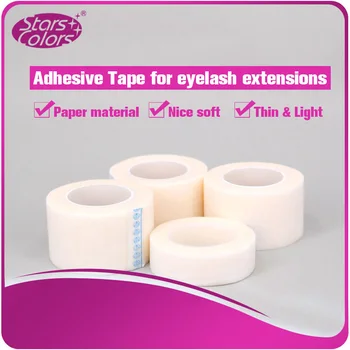 

50 pieces/lot White soft paper material Non-woven thin tape eyelash strong stick medical tape for lash extension
