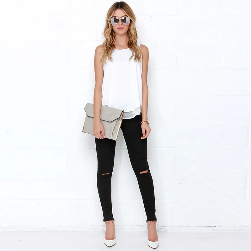 Cada camiseta Femme 2019 estilo de verano Tops sin mangas de doble capa Ropa de Mujer suelta blusas blusa blanca T107 Cada camiseta Femme 2019 estilo de verano Tops sin mangas de doble capa Ropa de Mujer suelta blusas blusa blanca T107