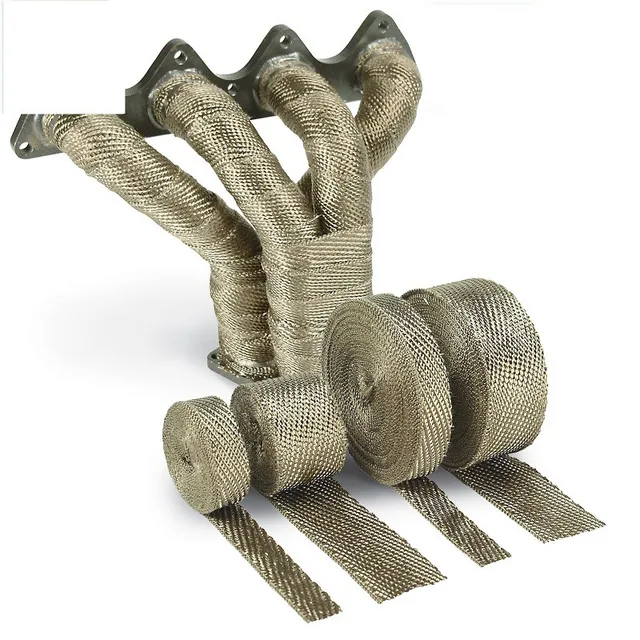 5cmx15m Fiberglass Roll Racing Exhaust Black Header Wrap Tape Manifold