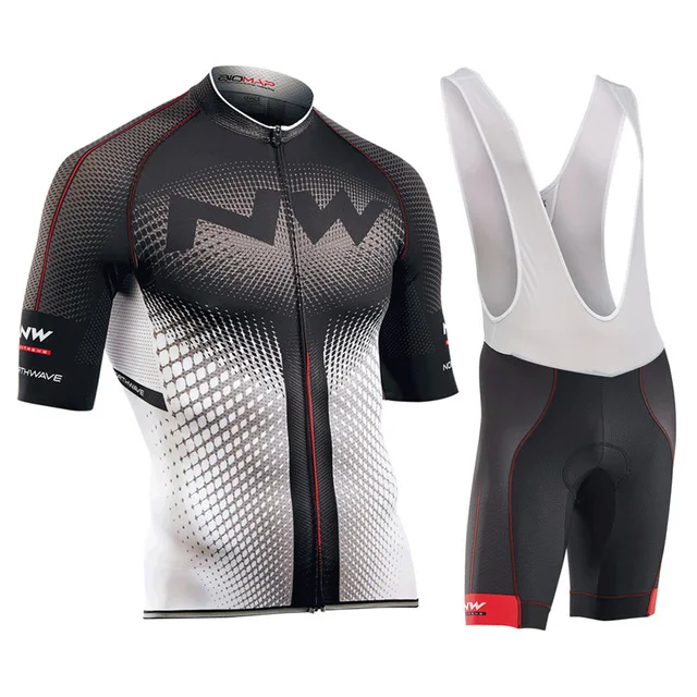 

NW 2018 NORTHWAVE Summer Men Cycling Jersey Short Sleeve Set Breathable bib shorts Bicycle Clothes Quick Dry Maillot