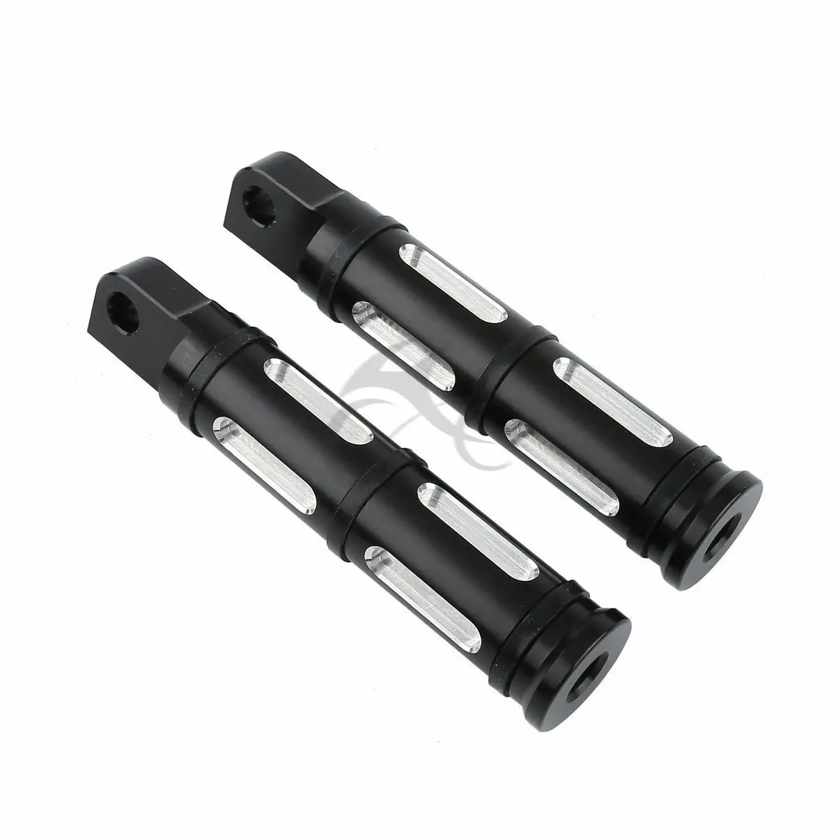 

Motorcycle Black Footpeg Foot Rests For Harley Touring Road King FLHT Sportster XL Dyna Softail