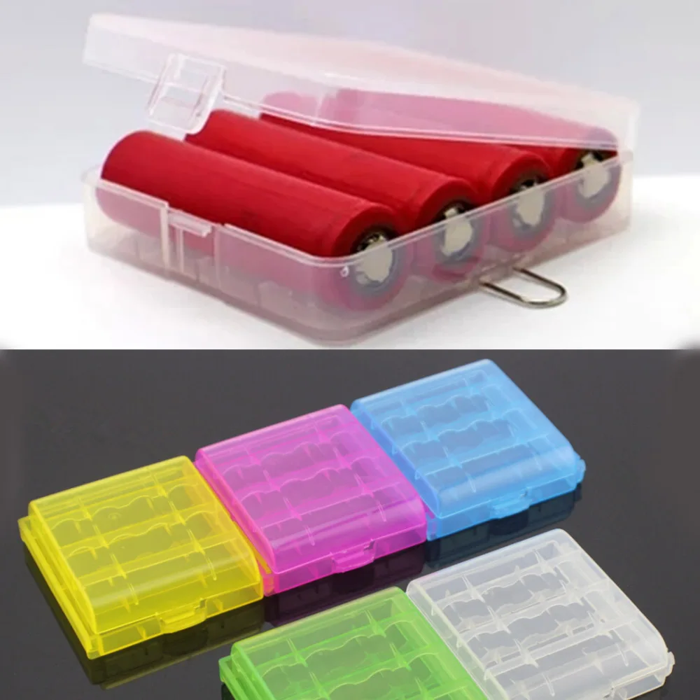 Centechia Random Color Plastic Battery Case Holder Storage For